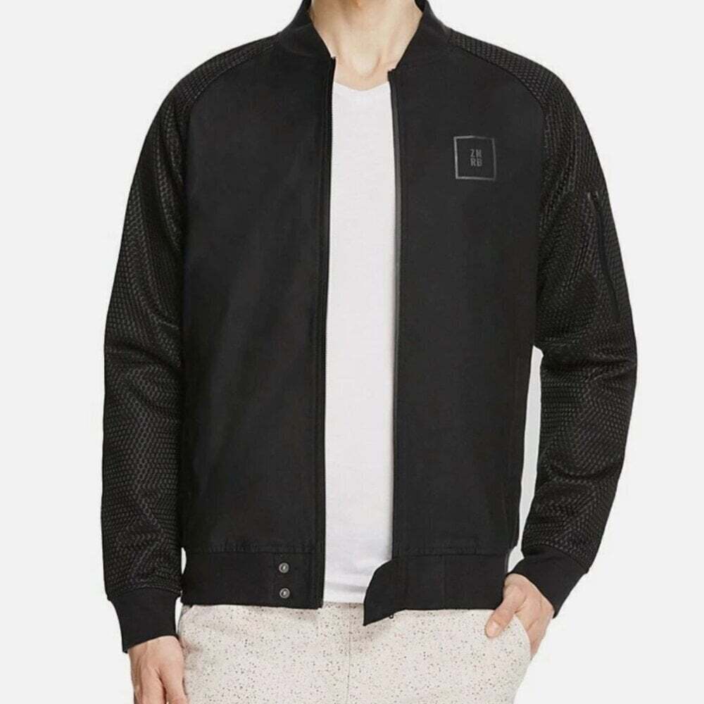 Zanerobe Hive Bomber Jacket Black Mens Size Small